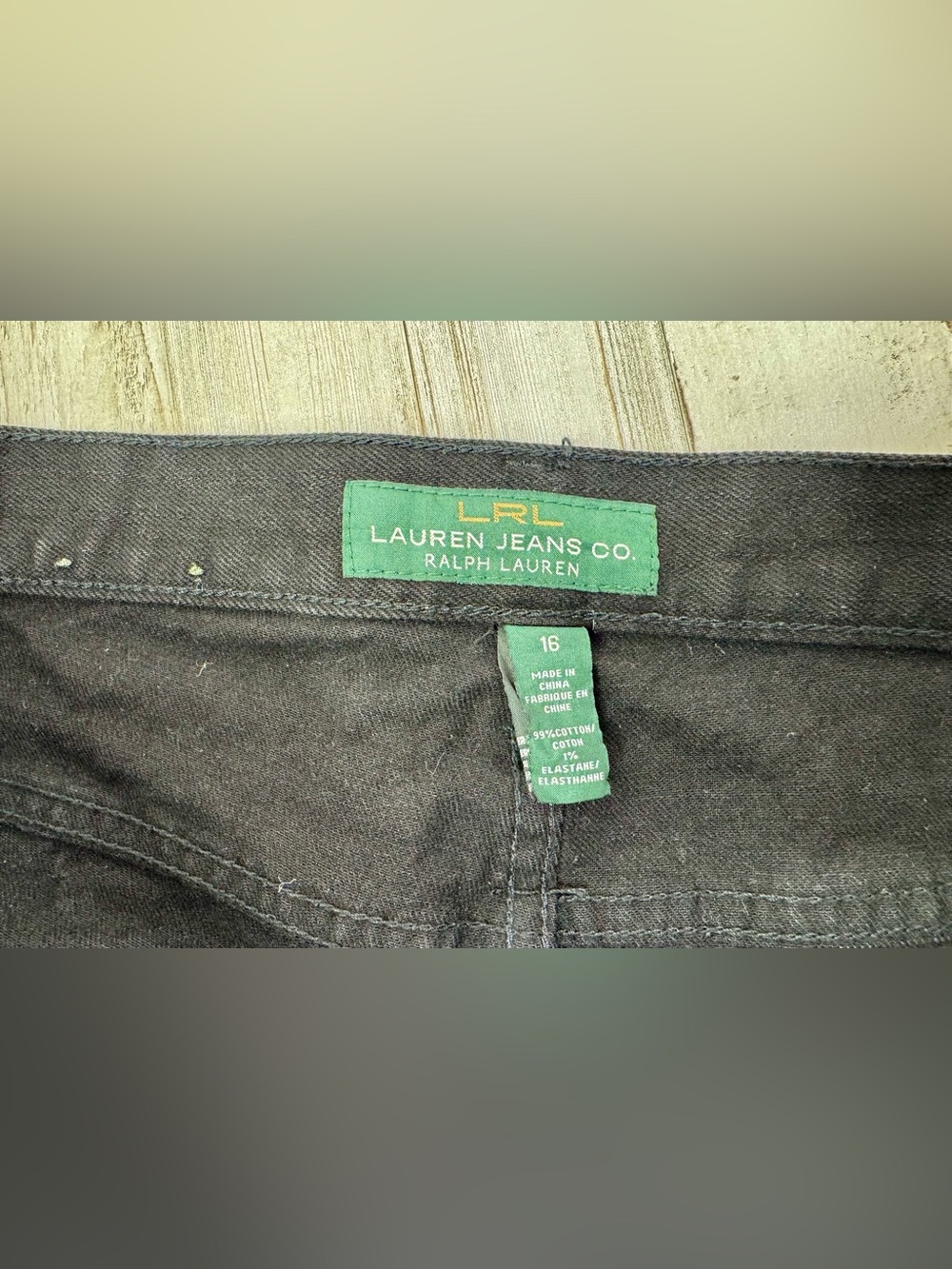 LRL Lauren Jeans Co Ralph Lauren 16 (38x29) Classic Straight Jeans Black - Picture 5 of 10